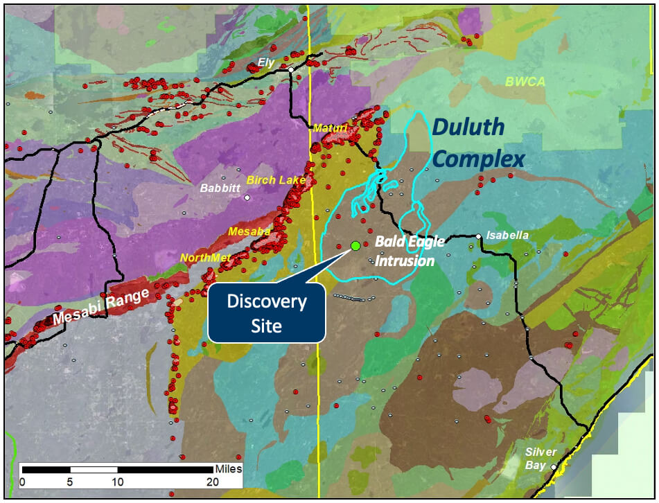 bedrock geology map of helium discovery site